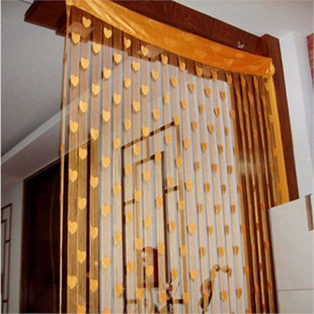 Home New Drapes Heart High Quality Door Curtain Tassel Pattern Window