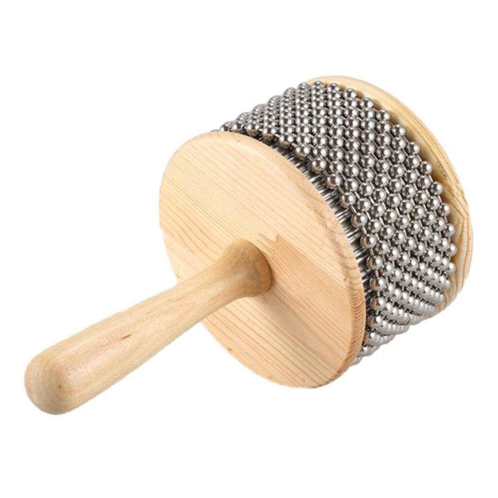 Music Education Percussion Hand Cabasa Stainless Steel Beads Hand Crank Toy  Kindergarten Home