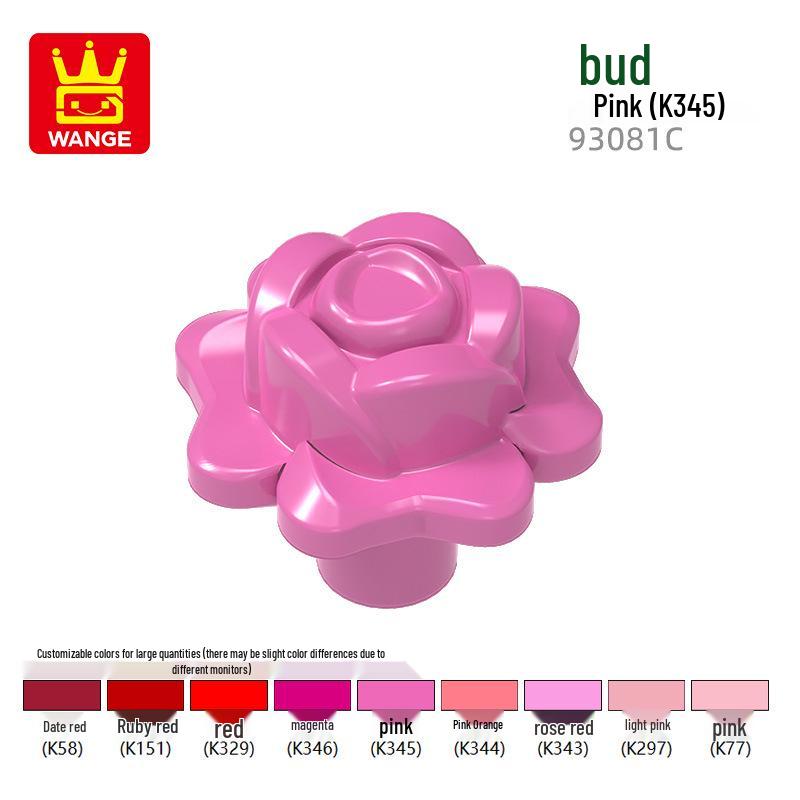 Wange Small Particle Compatible Building Blocks Set - Flower Assembly (4728/4727/15469w)