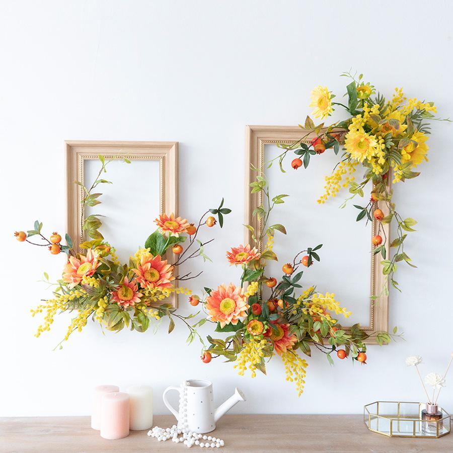 Floral Art Photo Frame Set for Wall and Window Decoration