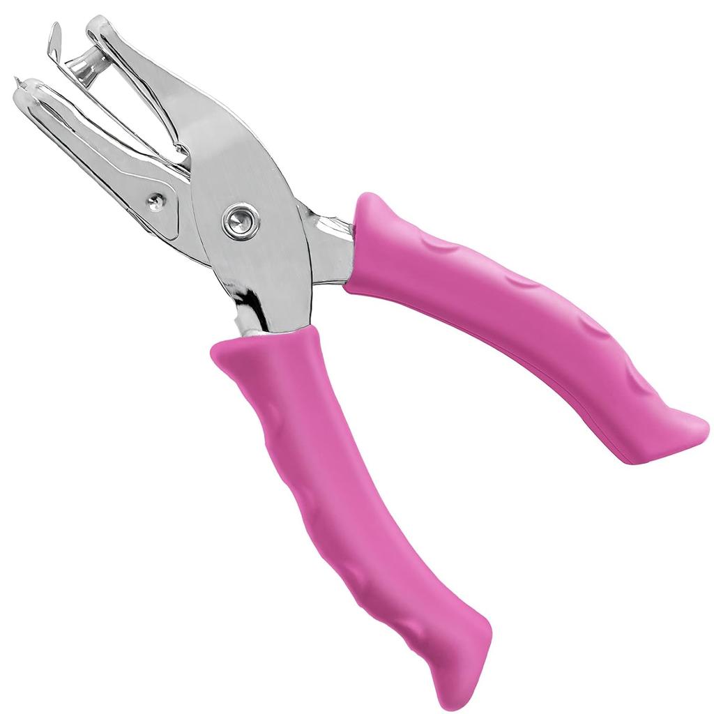 1PC Single Hole Punch 1/4” Paper Hole Puncher for Crafts, One Hole Puncher with Blue Soft Grip Handle, Handheld Circle Punch for Paper Crafts