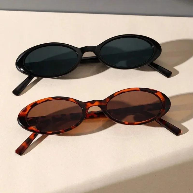 Sexy Small Oval Women'S Sunglasses  New Fashion Leopard Brown Hot Sun Glasses Female Retro Colorful Shade Eyeglass