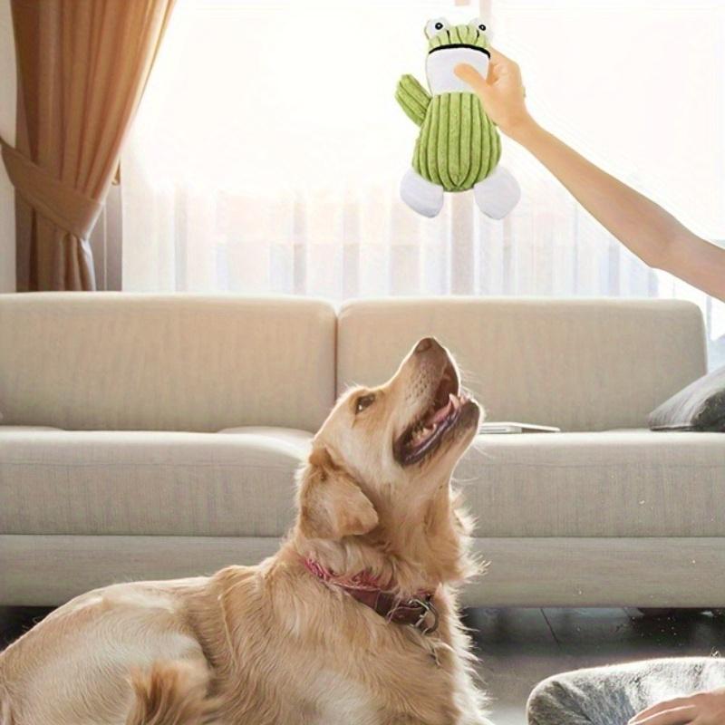 2pcs/1pc Durable Squeaky Plush Frog Dog Toy - Interactive Chew Toy for Medium Breeds, Christmas, New Year, Birthday, Pets Gifts