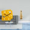 Nordic Minimalist Cheese Clock And Gold Cheetah Figurine Animal Sculpture Decorative Table