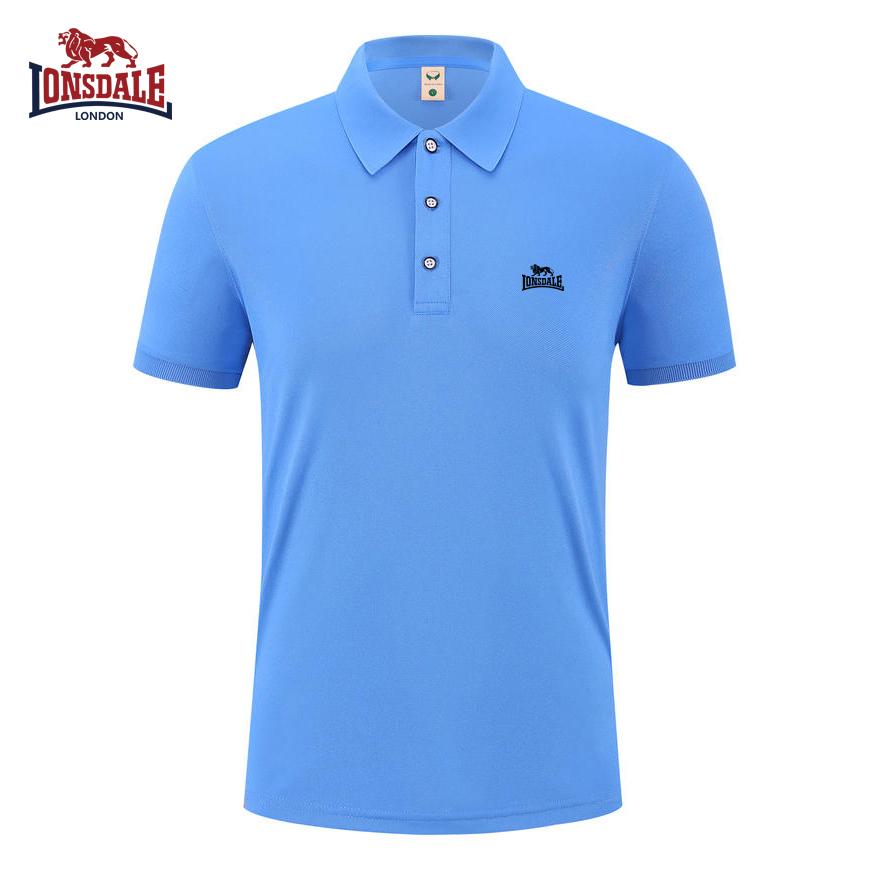 Lonsdale 2026 Zomer Nieuw Geborduurd Casual Sportkraag Poloshirt, Zweetafvoerend en Vocht absorberend Puur L