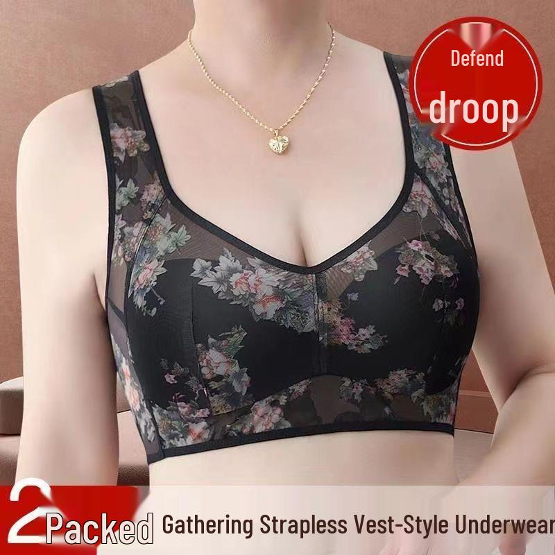 

Large Lace Seamless Support Bra for Women - Comfortable Sleep & Everyday Wear L [80-100 lbs]