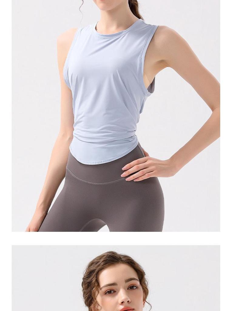 Breathable Quick-Dry Sleeveless Sports Tank Top for Yoga & Running