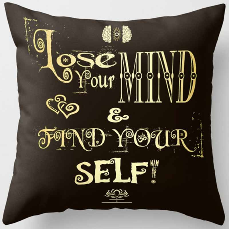 Black and Yellow Square Pillowcase, Home Decoration, Car Sofa Cushion Cover 45cm*45cm