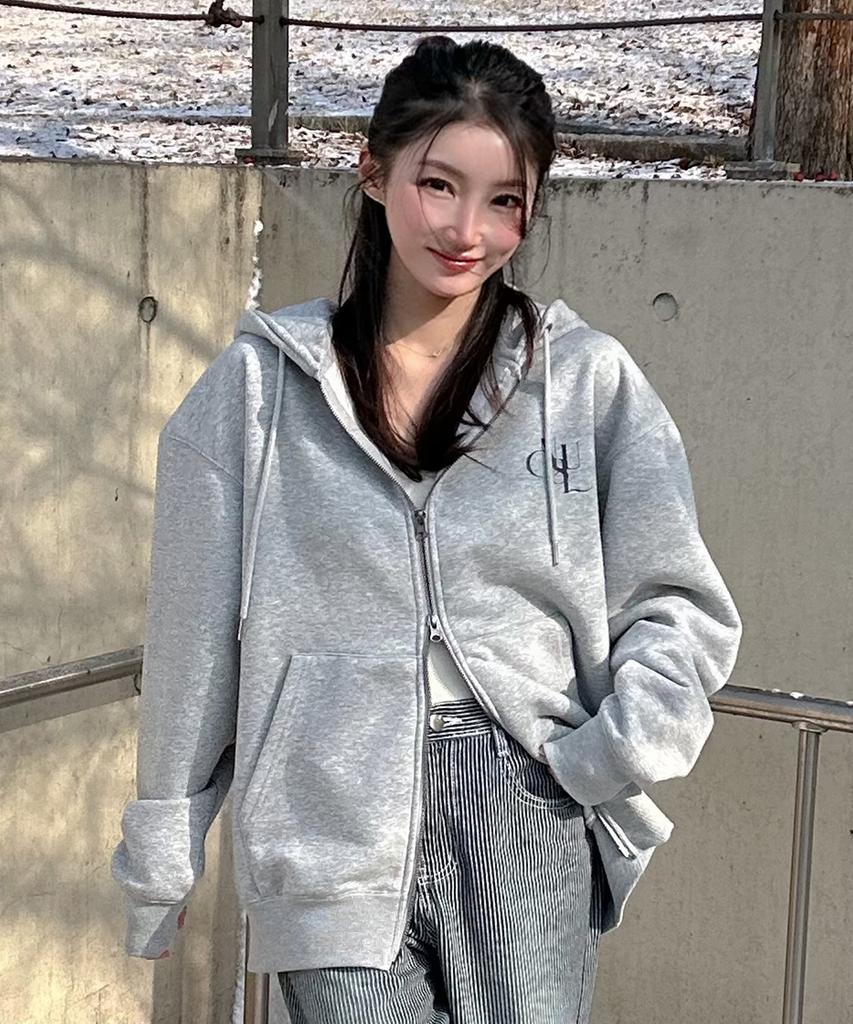 Notusual N Small Logo 2-Way Zip-Up Hoodie 2 Colors