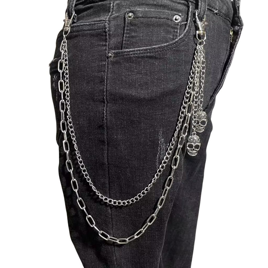Punk Versatile Skull Metal Decorative Waist Chain Women's Street Shoot Multi-layer Trouser Chain Spot