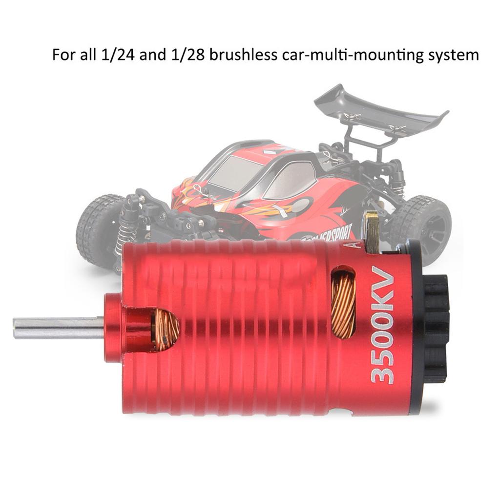 RC Brushless Motor, 3500KV 2 Poles Brushless Motor for 1/24 1/28 RC Model Car