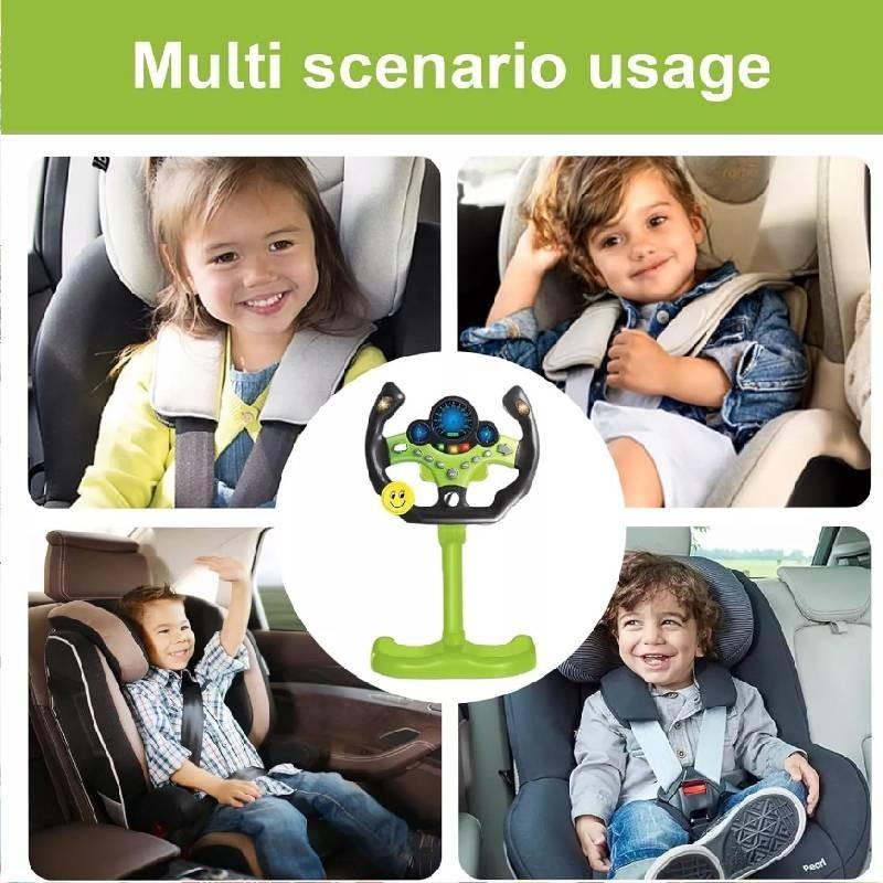 Realistic And Educational Steering Wheel Toy For Kids With Flashing Lights And Sound