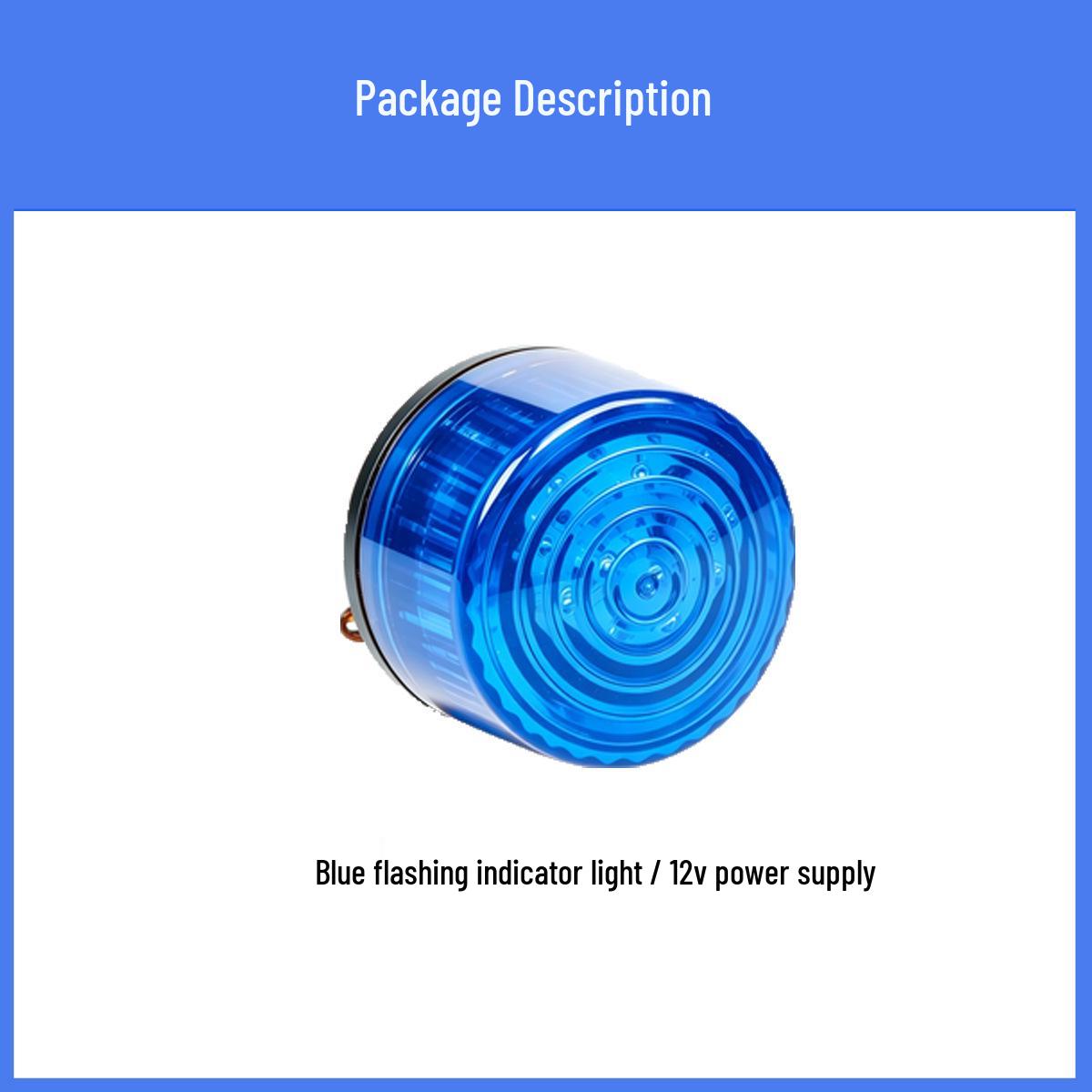 12V-220V LED Strobe Warning Light with Sound Alarm - Security Equipment