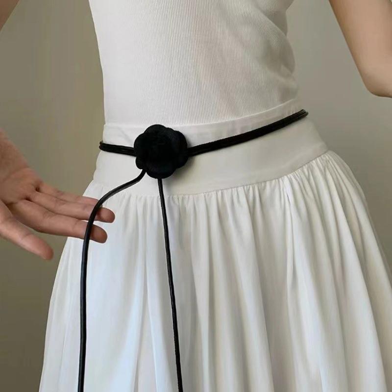 Bohemian Floral Waist Rope For Women White Belt With Small Charming Style Charming Style High-End Dress Waisto