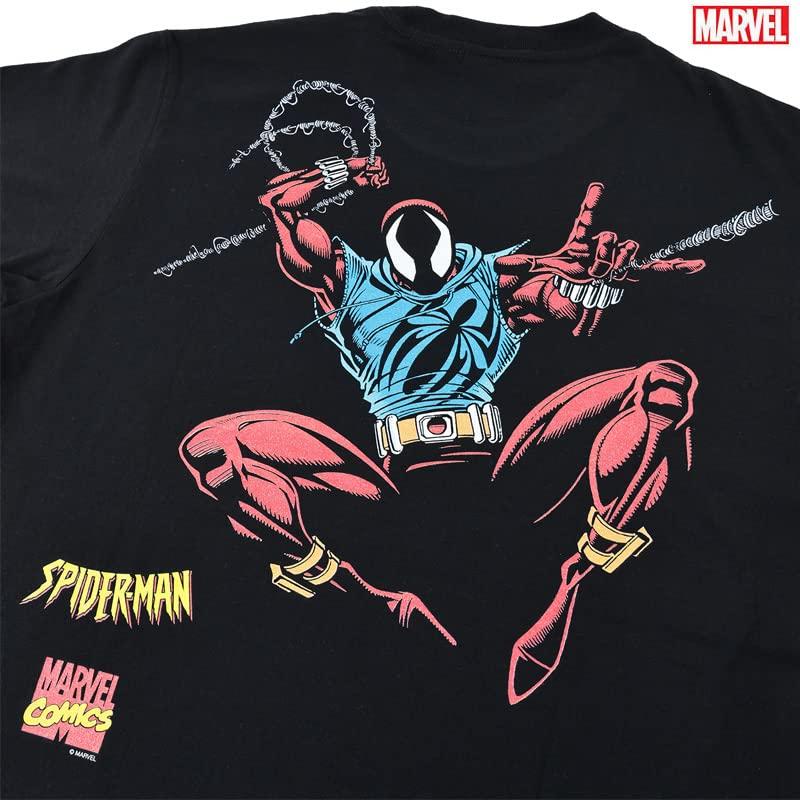 MARVEL Marvel Short Sleeve Spiderman SPIDERMAN American Comic Character Goods Avengers Present Black XL Size T-shirt Men's [Item]
