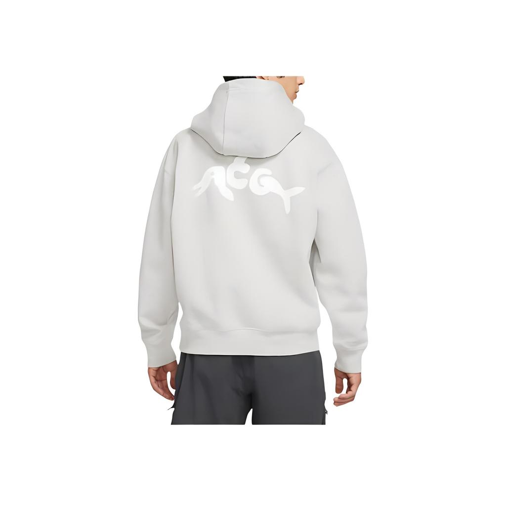 Nike Graphic Print Hooded Pullover Long Sleeve Sweatshirt Men sweatshirt Gray DH1575-050