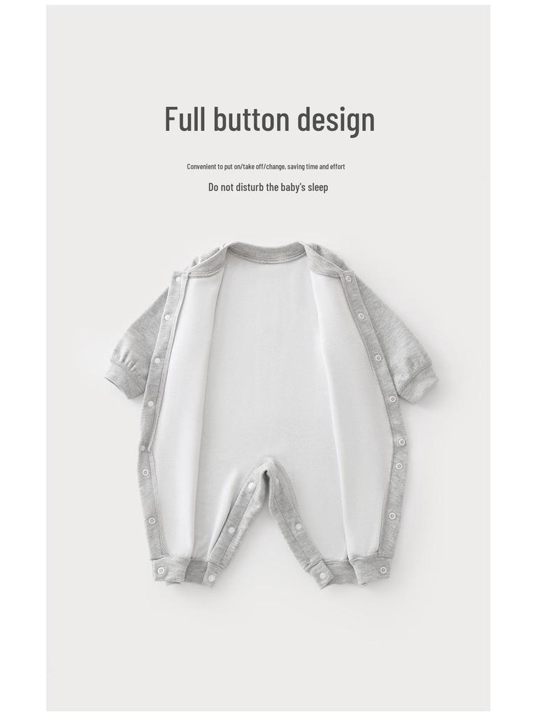 Plus Velvet Baby Bodysuit: Warm Spring/Autumn/Winter Jumpsuit for Newborns