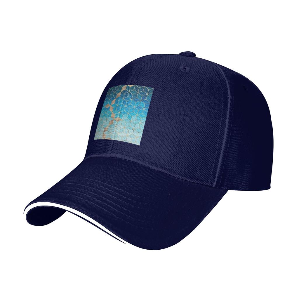 Sea And Sky Cubes Cap Fashion Casual Baseball Caps Adjustable Hat Hip Hop Summer Unisex Baseball Hats Customizable Polychromatic