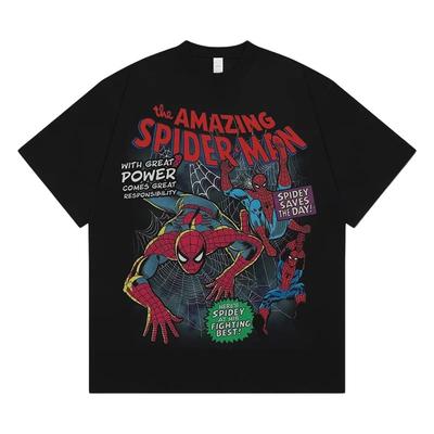 Marvel Ο Καταπληκτικός Spider-Man Κλασικό Απόσπασμα & Γραφικό T-Shirt Πολλαπλών Στάσεων, Oversized Ρετρό Κόμικ Μπλουζάκι, Unisex Ρούχο Δρόμου Υπερήρωα