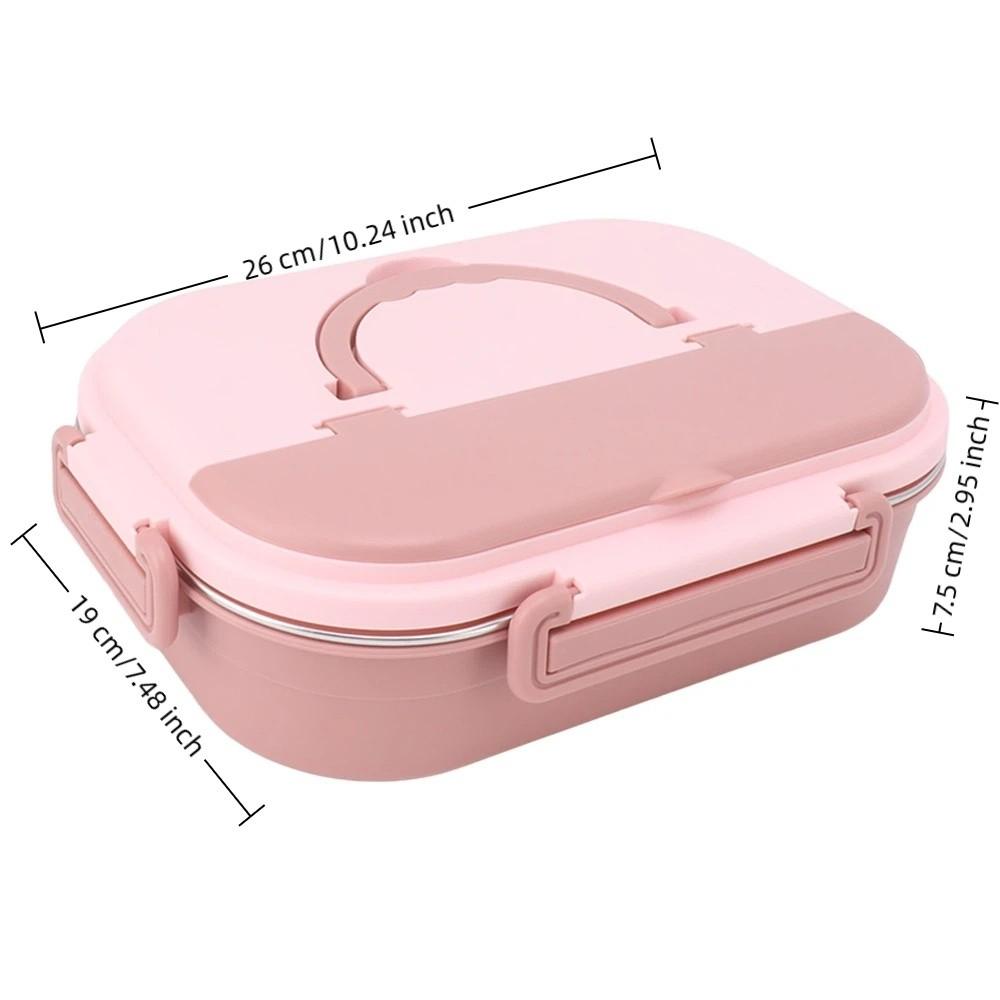 4 Compartments Lunch Storage Container 304 Stainless Steel Thermal Lunch Box  For Picnics