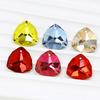 Dongzhou Crystals Flatback Non Hotfix Sew on Rhinestones Triangle Shape Crystal Beads Sewing Accessories for Dress & Shoes