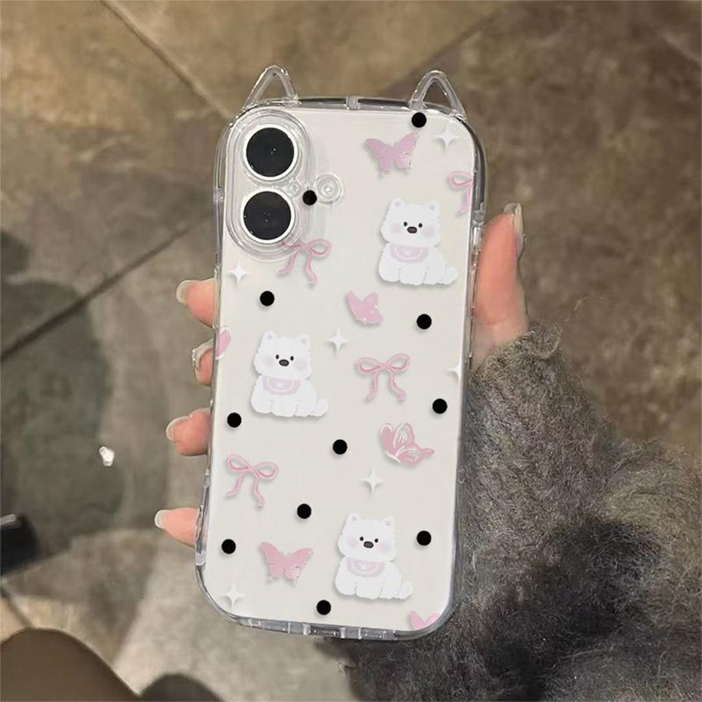 For IPhone14 for Apple Anti-fall Phone Case Cat Ear Four Corner Air Cushion Creative Personalized Design Phone Case