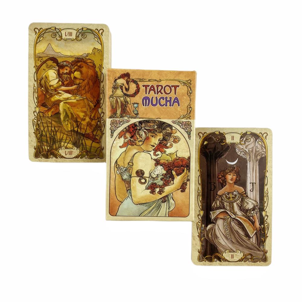 Tarot Mucha Karten A 78 Orakel Englisch Visions Wahrsageausgabe Brettspiele