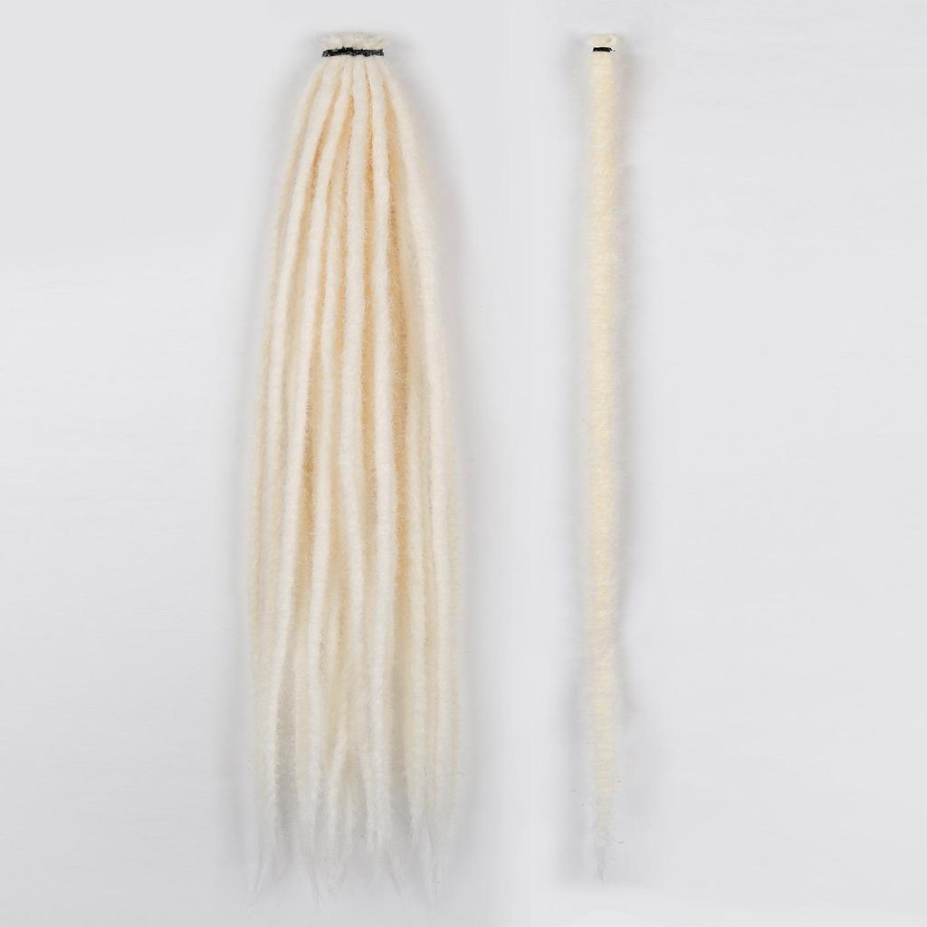 24-Inch Single Strand European & American Felt Dreadlocks Wig – Hand-Crocheted Extensions for Street Dance