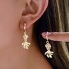 Stylish Fish Earrings Crafted from Premium Copper Unique Ear Rings Accessory Ideal for Ocean Loving Fashion Enthusiasts