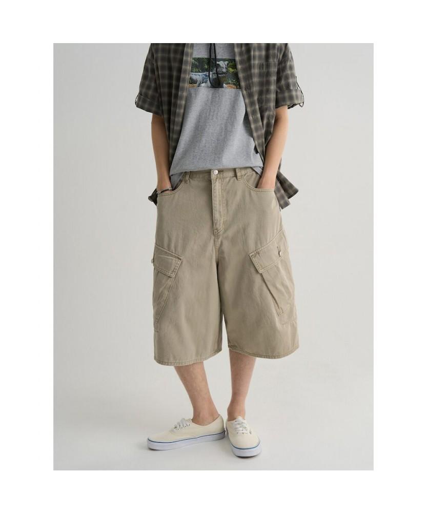 8SECONDS Bermuda Cotton Cargo Pants Beige