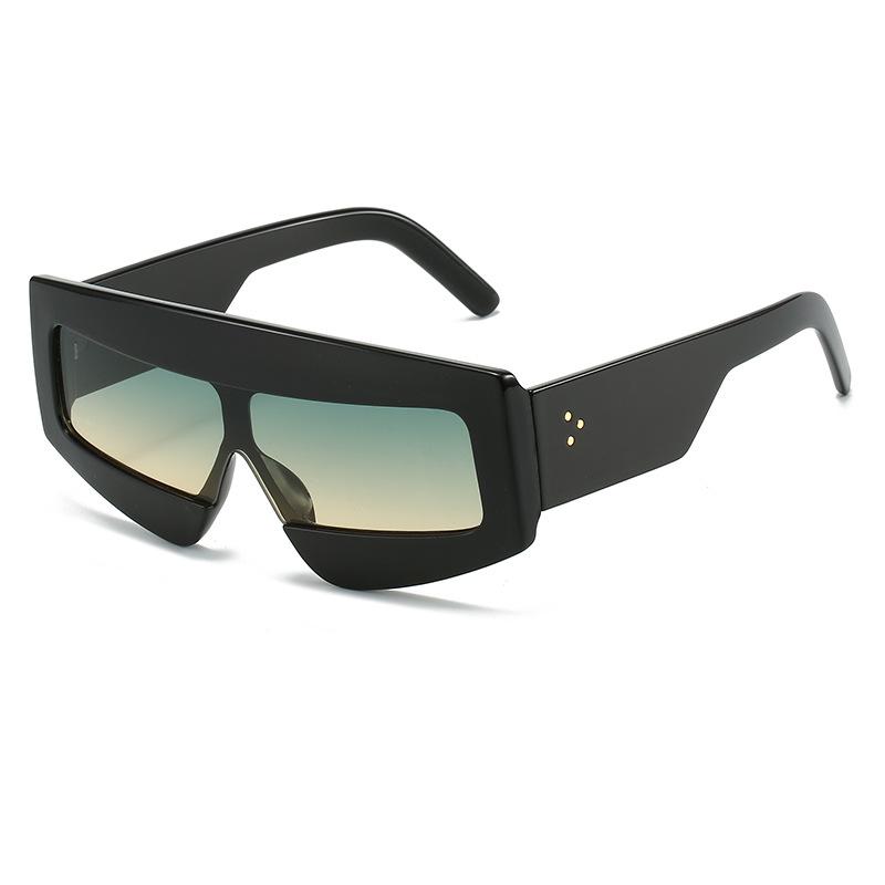 

Fashion Polygon Square Women Sunglasses Vintage Brand Designer Jelly Color Shades UV400 Men One Piece Rivets Sun Glasses as picture