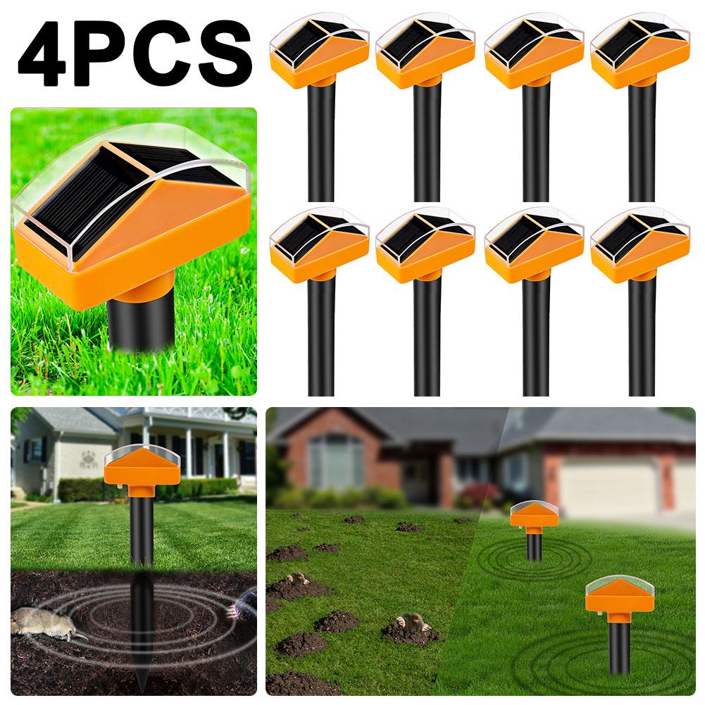

2pcs Mouse Garden Repeller LED Solar Energy Wild Animal Rat Repellers (2pcs) #Q