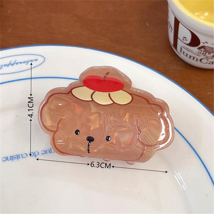 2024 New Arrival Small Cute Cartoon Acrylic Hair Clips Rainbow Animal and Cake  Fashion Hair Claw for Women