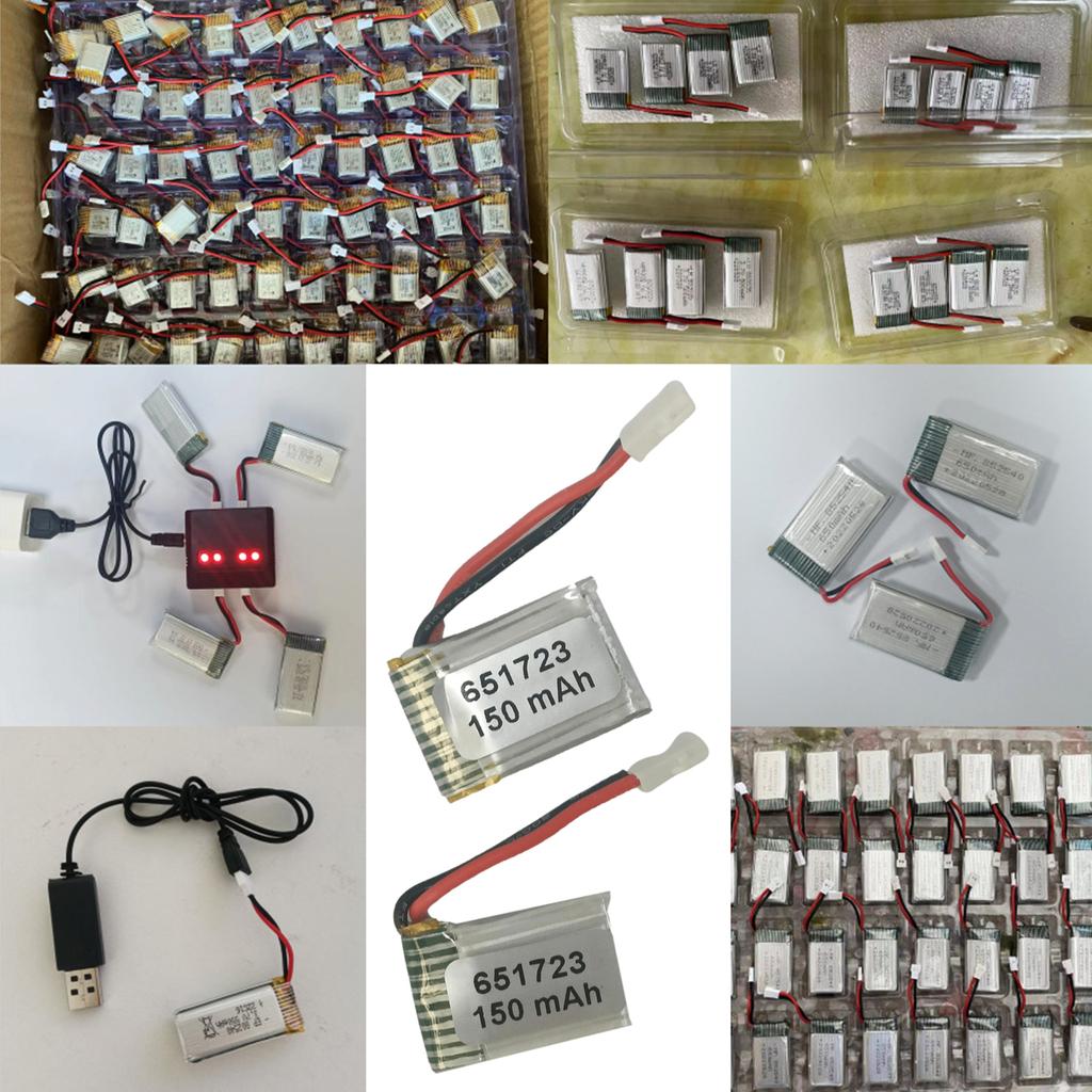 Rechargeable Lithium Polymer Battery 3.7V 150mAh for Speaker and Wireless Device for Remote Control Helicopter Model