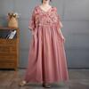 Summer V-neck Dress Plus-size Long Dress