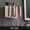 Ecoco Wall-Mounted Toothbrush Holder & Automatic Toothpaste Dispenser with Mouthwash Cup