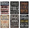 Funny Sarcastic Vintage Metal Posters Tin Signs Decor Retro Plaque Metal Plate Home Wall Art Decor for Bar