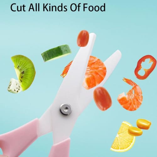 Farigrut Large Ceramic Scissors for Cutting Prepared Foods, Ceramic Kitchen Scissors for Kitchen Cooking and Food Processing (Black)