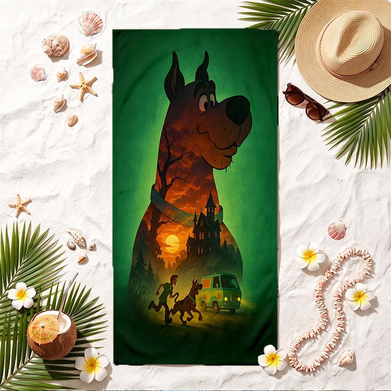 Scooby-Doo Soft Beach Towel Stylish Beach Pool Towel for Summer Seaside Vacation Travel