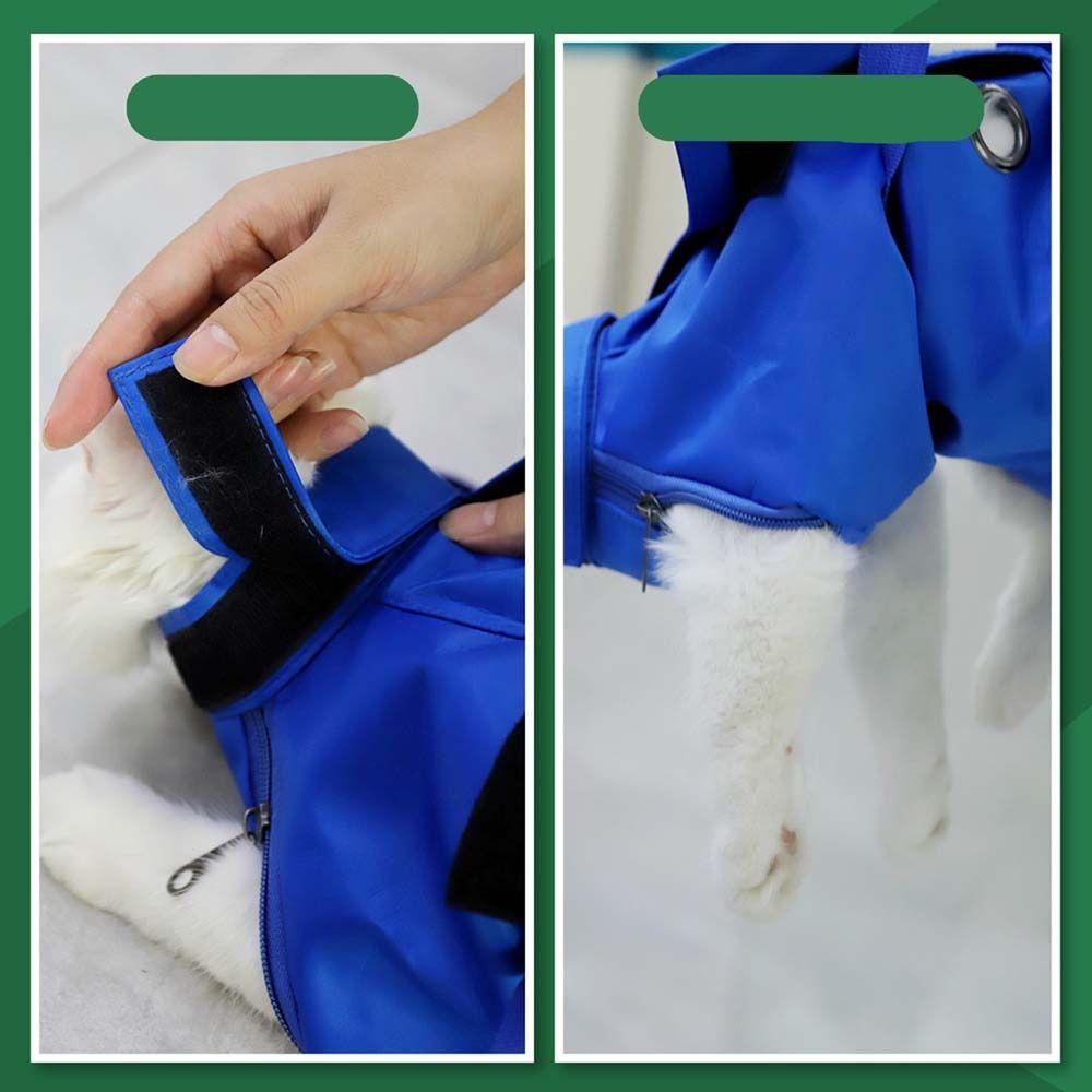 Examining Anti-scratch Cat Grooming Bag Pet Carrier Sling Bag Pet Backpack Cat Grooming Fixing Bag