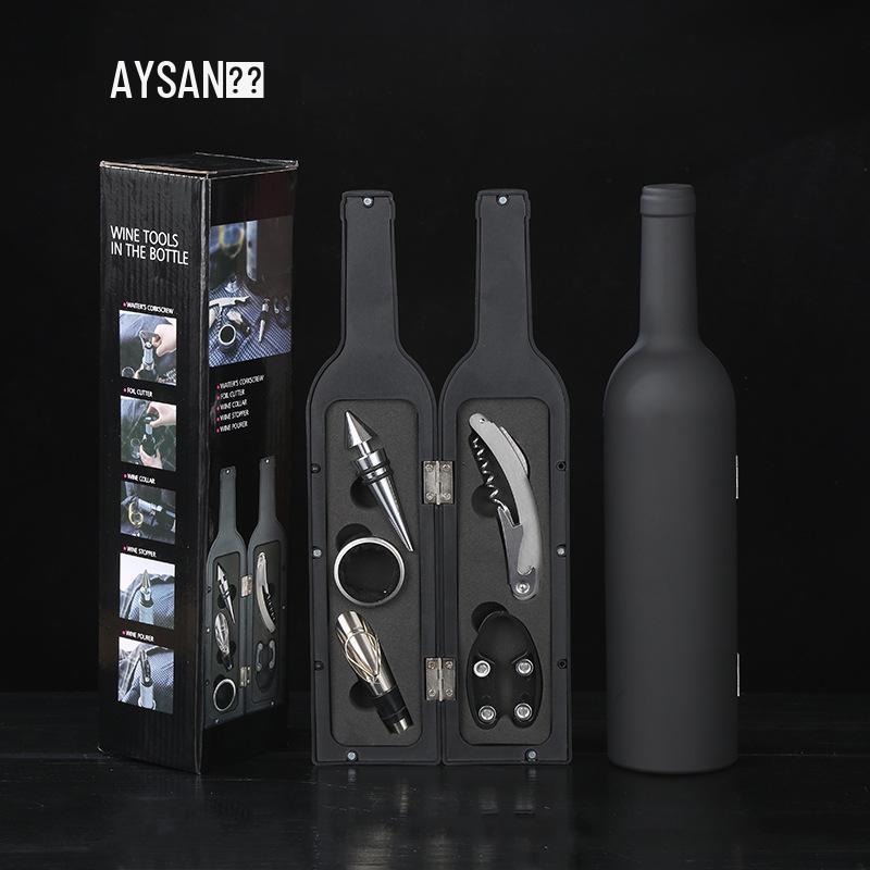 5-Piece Stainless Steel Red Wine Opener Set with Gift Box