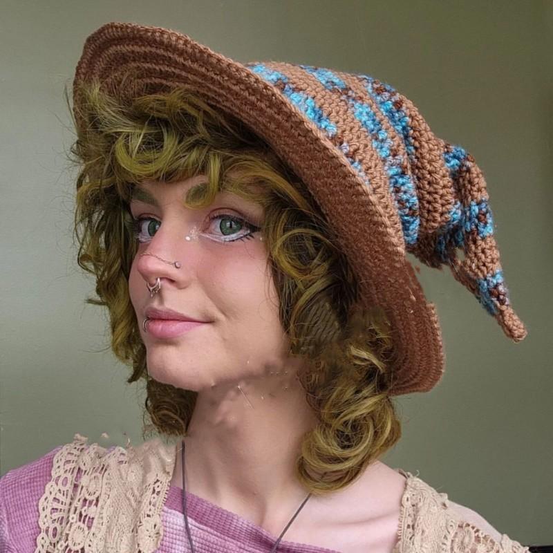New Style Fisherman Hat for Girls, Handmade Dotted Stage Hat, British Men's Outdoor Sun Protection Hat