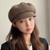 Pălărie nouă de toamnă și iarnă Pălărie octogonală versatilă de culoare uni Pălărie mică de dovleac