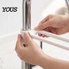 Kitchen Faucet Sponge Holder Rag Holder, Space Saving Double Rod Hanger, Durable PLA Drainage Rack for Sponges Adjustable Snap on Drying Towels