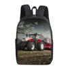 Excavator Printing Single Layer Backpack for Boy and Girls Best Gifts 2D Flat Cartoon School Bags for Children
