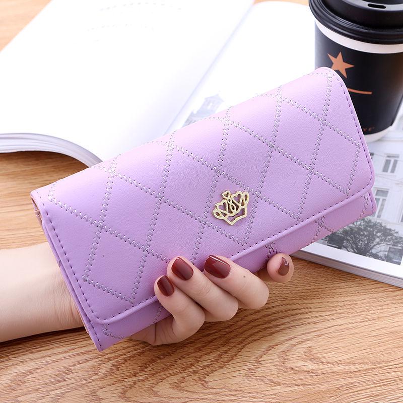 Diamond Pattern PU Leather Women's Wallet - Short Style for Ladies & Students - Aristocratic Design 2024 New