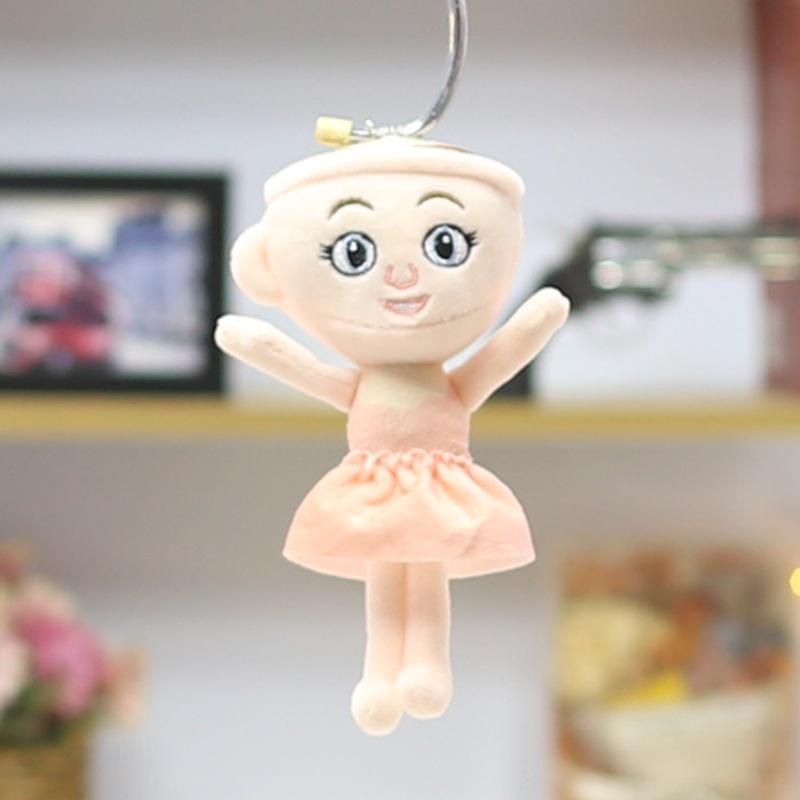 Mountain and Sea Ceremonial Wooden Stick Man Doll Pendant Keychain Shark Doll Small Doll Banana Monkey Plush Toy