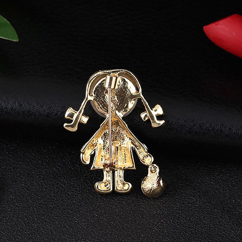 Cute Girls Brooches For Women Girls Enamel Loli Opal Jewelry