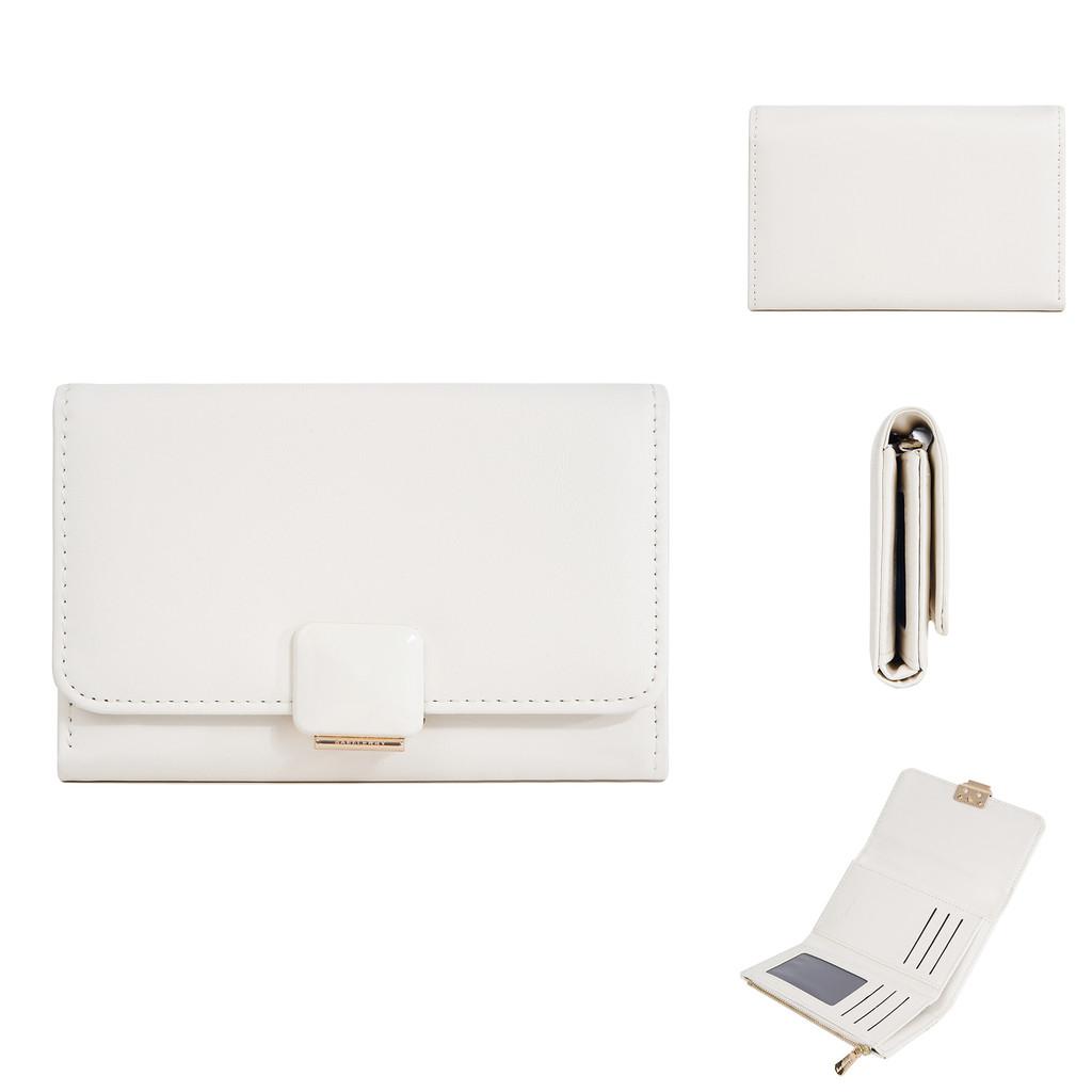 Ladies Wallet Card Holder Pu Leather Zipper Long Style For Daily Use