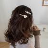 Women White Camellia Barrettes Hairpins  Set  Newest Elegant Cashmere Woolen Knitted Camellia Hair Clips Hairgrips